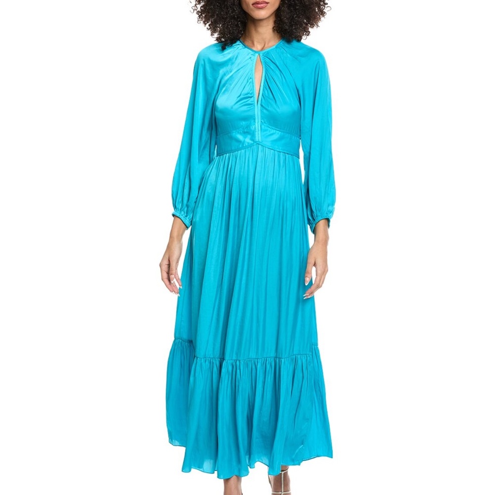 NEW Sandro Woven Maxi Dress turquoise size S